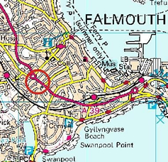 Map of Falmouth Observatory Location
